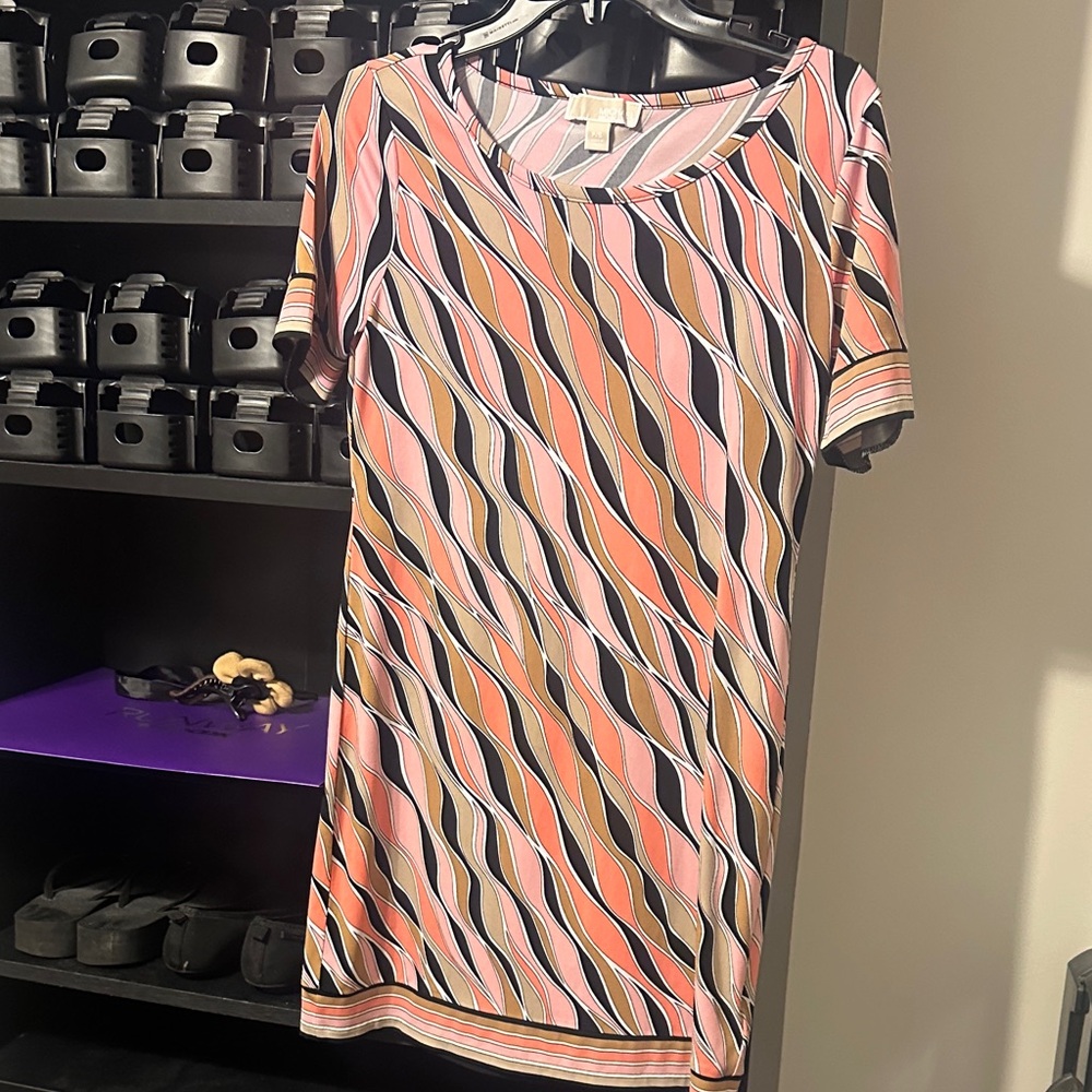 Michael Kors Multicolor Wave Pattern Dress